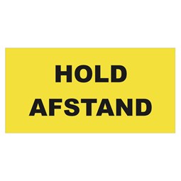 Skilt; Hold Afstand, 600x300 mm, selvklæbende