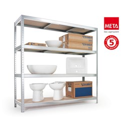 Meta Speed-Rack - 2 gavle og 4 Træ-hylder