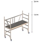 Foldestillads 75 x 180 cm. Arb.h. fra 3,40 m.