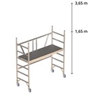 Foldestillads 75 x 180 cm. Arb.h. 3,65 m.