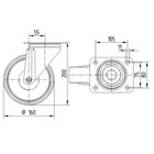 TENTE hjul 3470 UOH 160 P63 FAD.