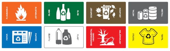 Miljømærkater, eco-labels, 8 stk A5