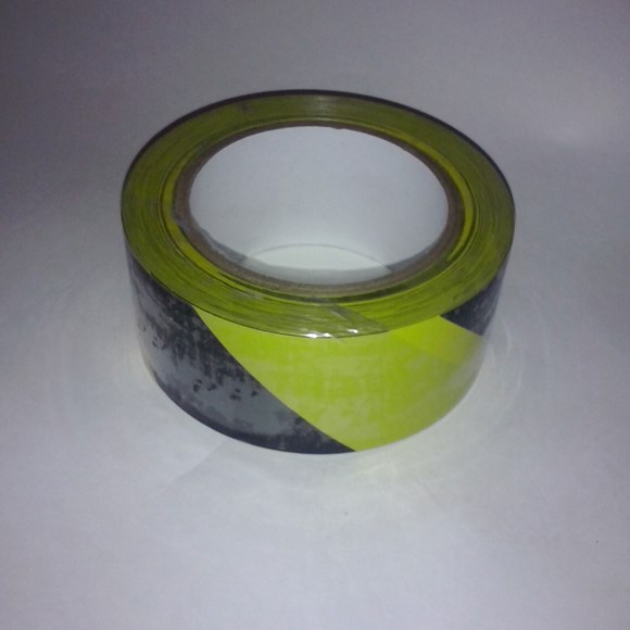 Safety tape 50mm x 33m Sort/Gul