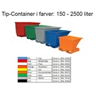 Tip-container "Automatic", 150 Liter åben. Grå