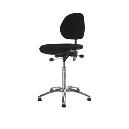 Arbejdsstol Aktiv 61 cm alu base højde 55-74 sort