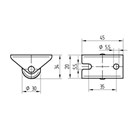 TENTE Hjul 2198 UOI 030 P60 - 45X20